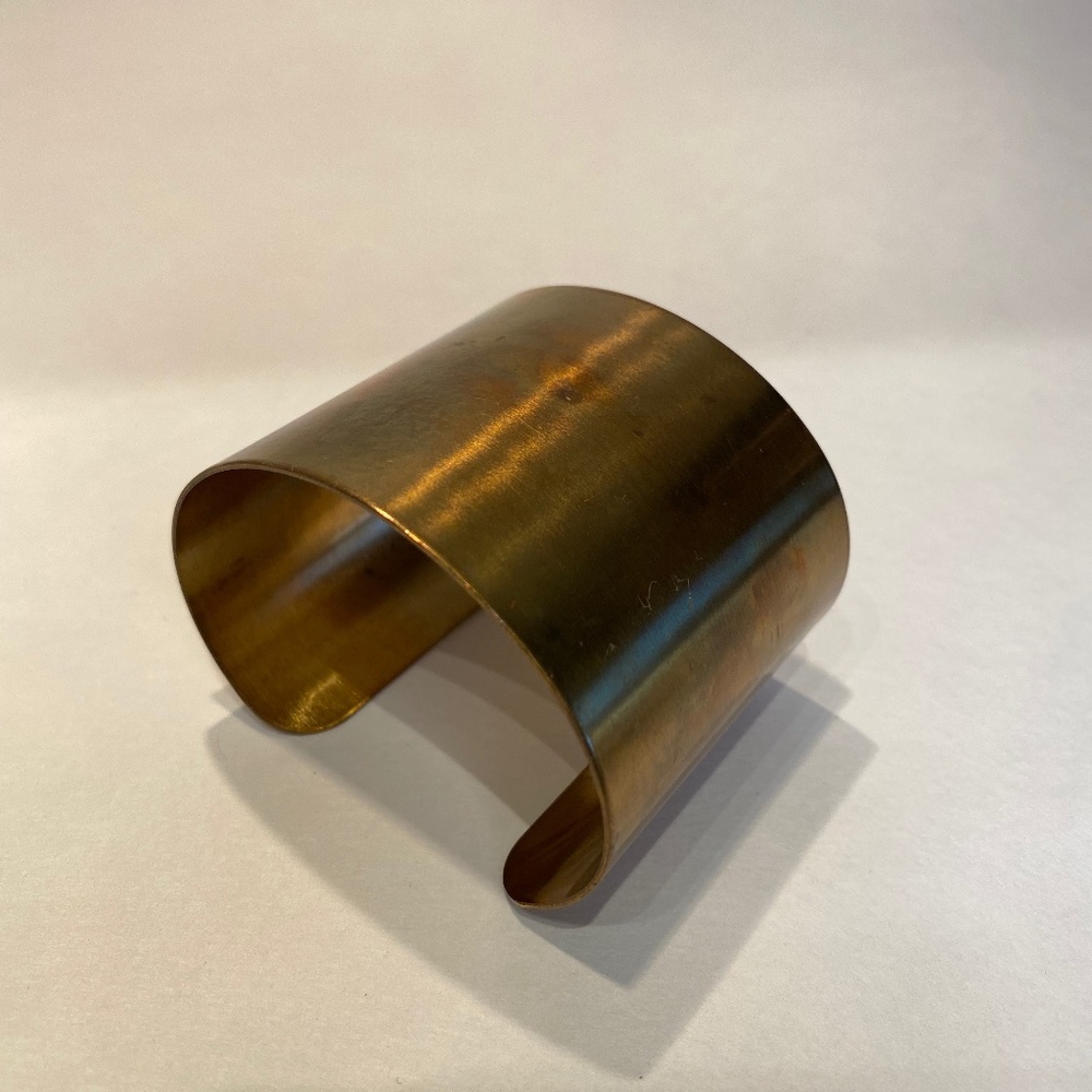 Heather Belle Niki Cuff - Lightly Distressed Polished Brass Bracelet